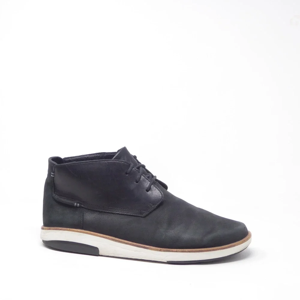Olukai Mens Kalia Puki Chukka Boots Black Leather Lace Up Size 9